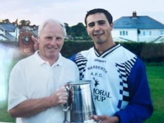 Winning a Welsh Brewers gallon tankard for Narberth with Davy Johns Winning a Welsh Brewers gallon tankard for Narberth with Davy Johns